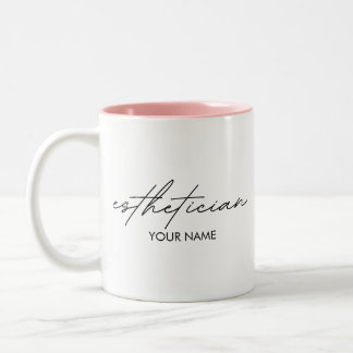Esthetician Notebook - Personalized Gift Zweifarbige Tasse