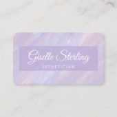 Esthetician Pastel Purple QR Code Visitenkarte (Vorderseite)