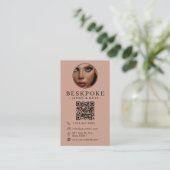 Esthetician Photo Feed Boho Social Media QR Code Visitenkarte (Stehend Vorderseite)