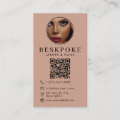 Esthetician Photo Feed Boho Social Media QR Code Visitenkarte (Vorderseite)