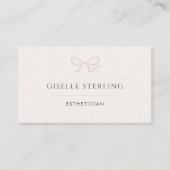 Esthetician Pink Bow Visitenkarte (Vorderseite)