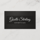 Esthetician QR Code Black Metallic Luxury Visitenkarte (Vorderseite)