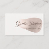 Esthetician Rose Rodelbahn Abstrakte Schönheit Visitenkarte (Vorderseite)