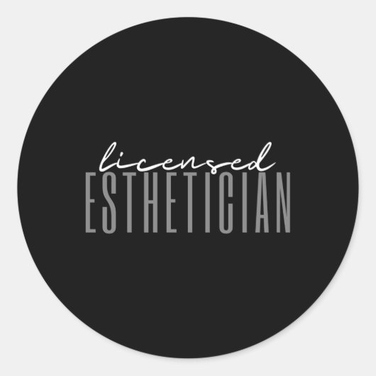Esthetician Skin Care Runder Aufkleber (Vorderseite)