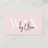 Esthetician Wax Specialist Pink QR Code Visitenkarte (Vorderseite)