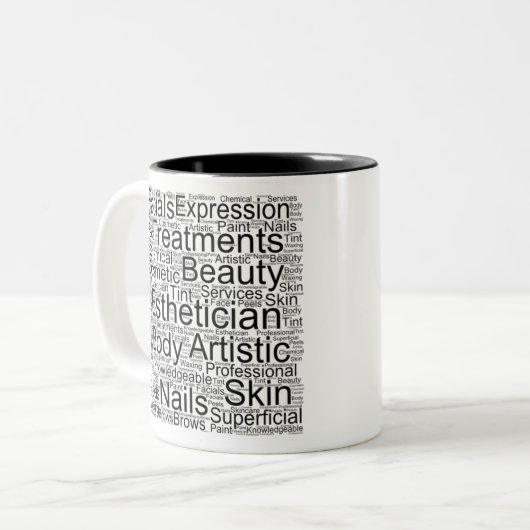 Esthetician Zweifarbige Tasse (Vorderseite Links)