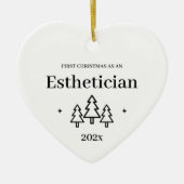 Esthetiker 2025 Erste Weihnacht Keramik Ornament (Vorne)