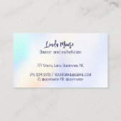 Esthetiker Beauty Hologram Visitenkarte (Rückseite)