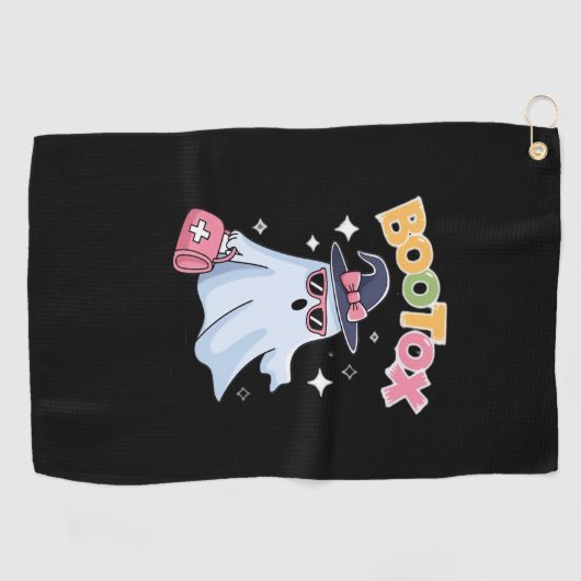 Esthetiker Botox Halloween ästhetische Krankenschw Golfhandtuch (Horizontal)