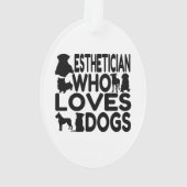 Esthetiker, der Hunde Liebe Ornament (Rückseite)