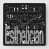 Esthetiker Extraordinaire Quadratische Wanduhr (Vorderseite)