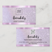 Esthetiker Lash Nails Haair QR-Logo Rosa Visitenkarte (Vorne/Hinten)