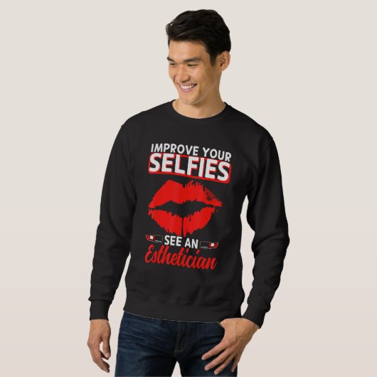 Esthetiker Selies Lips ästhetische Beautician Cosm Sweatshirt (Vorne ganz)