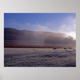 Esthwiate Water Winter-Feiertagskarte Poster