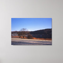 Esthwiate Water Winter Holiday Card Leinwanddruck