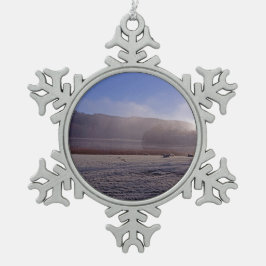 Esthwiwater Winter Holiday Card Poster Foto B Schneeflocken Zinn-Ornament