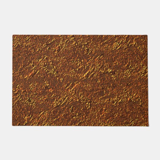 Estilo alvenaria rústica marrom e tom dourado fußmatte (Vorderseite)