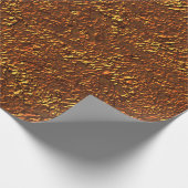 Estilo alvenaria rústica marrom e tom dourado geschenkpapier (Ecke)