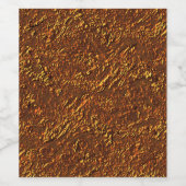 Estilo alvenaria rústica marrom e tom dourado weinetikett (Einzelnes Label)