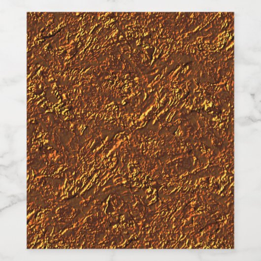 Estilo alvenaria rústica marrom e tom dourado weinetikett (Einzelnes Label)