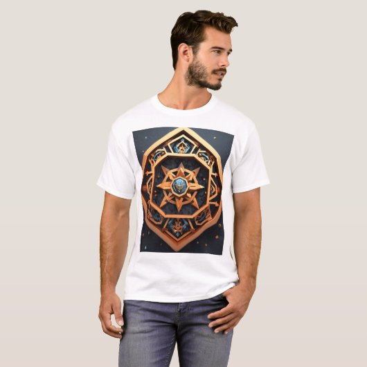 Estilo Azteca 3D T - Shirt - Bold, Artistic (Vorne ganz)
