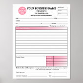 Estimate Quote Job Proposal Forms Contractor Green Poster (Vorne)