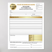 Estimate Quote Job Proposal Forms Contractor Poster (Vorne)