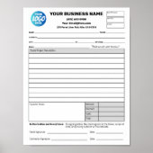 Estimate Quote Job Proposal Forms Contractor Poster (Vorne)