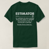 Estimator Definition Funny Calculator Accountant T-Shirt (Design vorne)