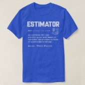 Estimator Definition Funny Quote Job Titels Männer T-Shirt (Design vorne)