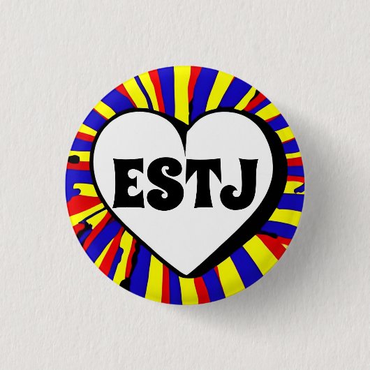 ESTJ MBTI 3 Cm Runder Abzeichen Button (Vorderseite)