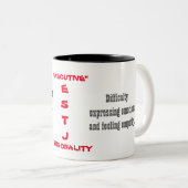 ESTJ Persönlichkeits-Tasse Zweifarbige Tasse (VorderseiteRechts)