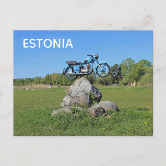 ESTLAND Alte Motorrad-Postkarte! Postkarte