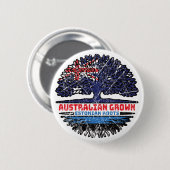 Estland Australien Tree Roots Button (Vorne & Hinten)