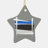 Estland-Bürsten-Flagge Keramik Ornament (Rechts)