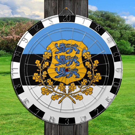 Estland Dartboard & Estonian Flag / Spielbrett Dartscheibe