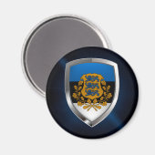 Estland-Emblem Magnet (Vorderseite/Rückseite)