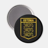 Estland Emblem Magnet (Vorderseite/Rückseite)
