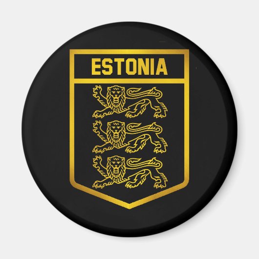 Estland Emblem Magnet (Vorne)