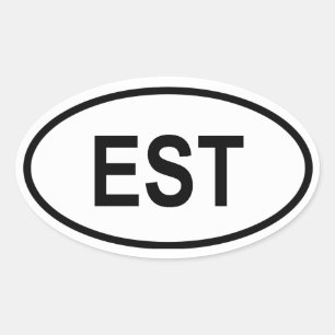 Estland ‚EST‘ Ovaler Aufkleber