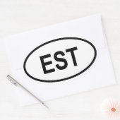 Estland ‚EST‘ Ovaler Aufkleber (Umschlag)