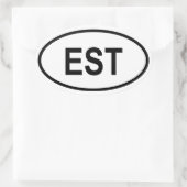 Estland ‚EST‘ Ovaler Aufkleber (Tasche)
