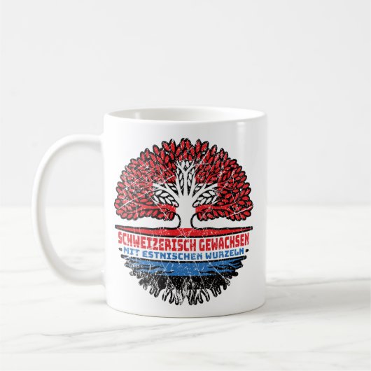 Estland Estnisch Schweizer Schweiz Baum Wurzel Kaffeetasse (Links)