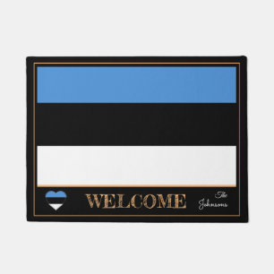 Estland & Estnisches Flag House mats/sports Willko Fußmatte