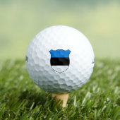 Estland Flag Grand Patriotic Golfball (Insitu T-Shirt)