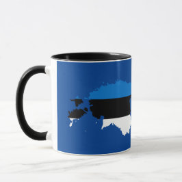 Estland Flag Map-Tasse Tasse