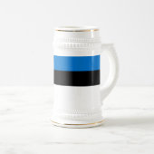 Estland-Flagge Bierglas (VorderseiteRechts)