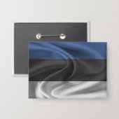 Estland-Flagge-Button Button (Vorderseite/Rückseite)