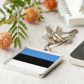 Estland-Flagge EE Schlüsselanhänger (Seite)