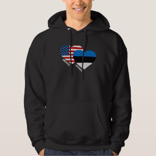 Estland-Flagge  Estnisch-Amerikanischer Stolz Vint Hoodie